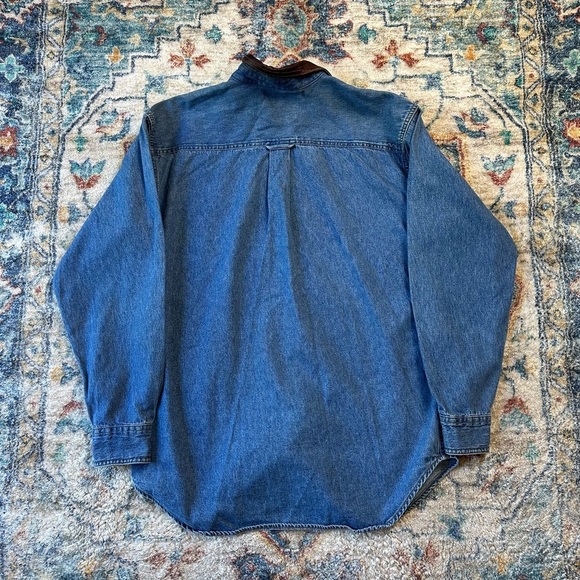 Vintage Looney Tunes Taz Denim Button-up Shirt Large - Picture 2 of 4